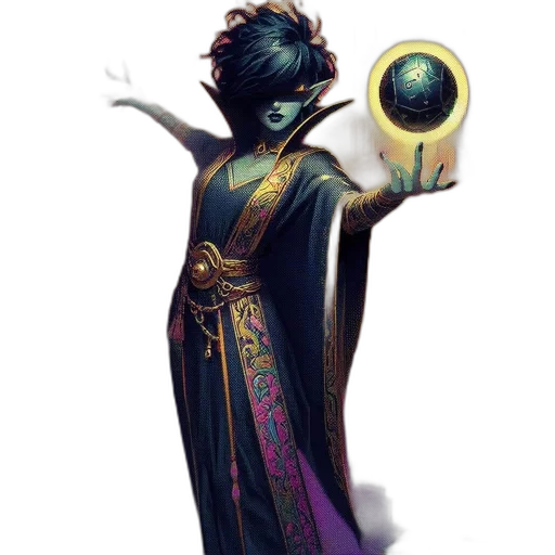 staff, mask, jewelry, dress, fantasy art, concept art, comic book art, photorealistic transparent PNG cut-out