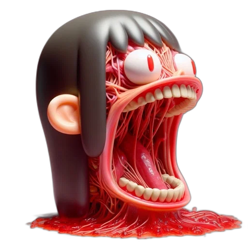 mask, face, creature, hair, 3d render, concept art, photorealistic, animated transparent PNG cut-out