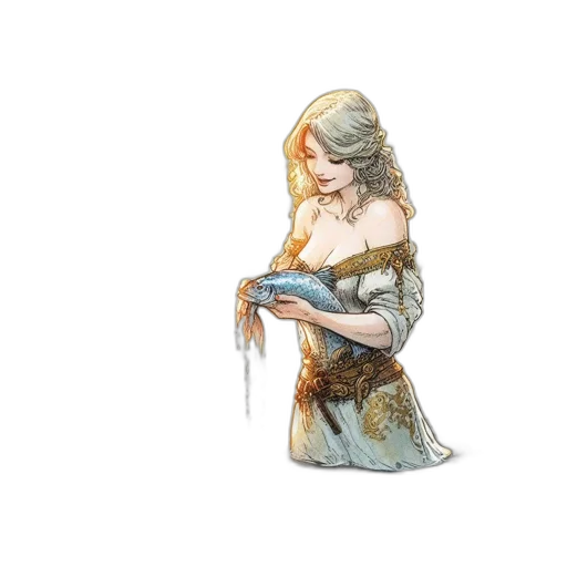 sword, dress, weapon, jewelry, fantasy art, watercolor, concept art, pixel art transparent PNG cut-out