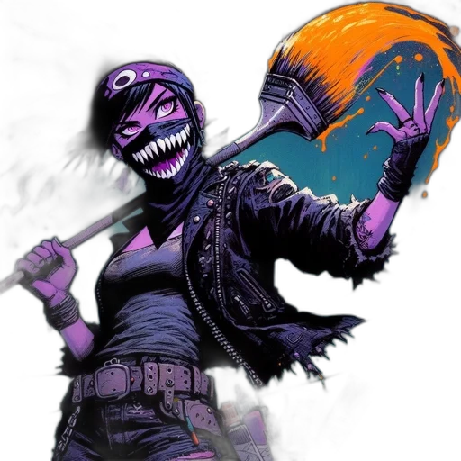 mask, staff, weapon, creature, concept art, comic book art, fantasy art, pixel art transparent PNG cut-out