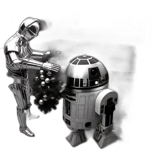 robot, weapon, concept art, 3d render, comic book art, photorealistic, outer space, two transparent PNG cut-out