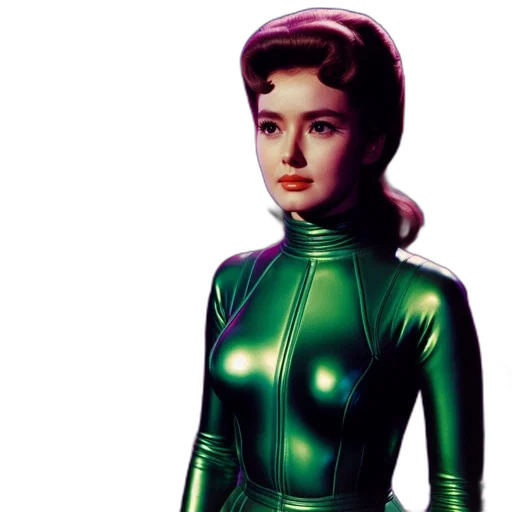 dress, robot, jacket, comic book art, concept art, photorealistic, 3d render, green transparent PNG cut-out