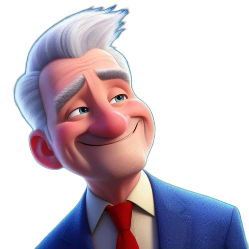 face, cartoon, 3d render, concept art, photorealistic, poster, animated, film transparent PNG cut-out