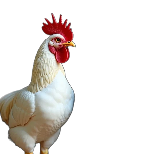 animal, food, creature, 3d render, photorealistic, concept art, white, chicken transparent PNG cut-out