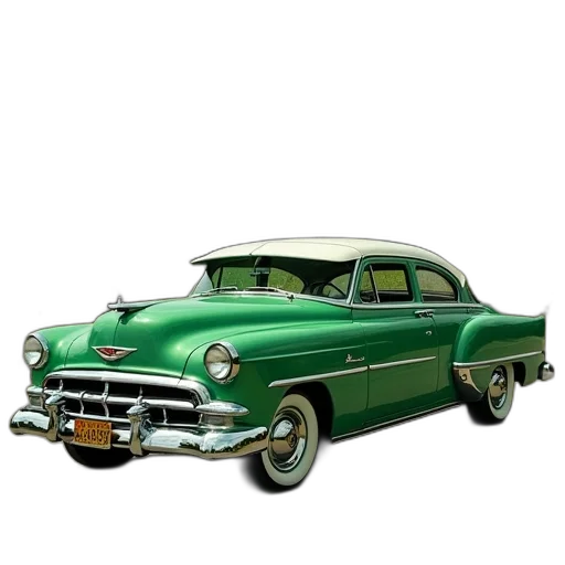 car, photorealistic, 3d render, green transparent PNG cut-out