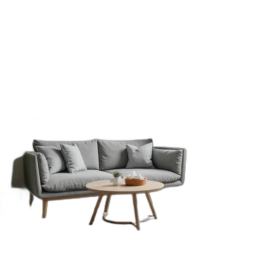 furniture, 3d render, concept art, photorealistic, earth tones, monochrome, dark, modern transparent PNG cut-out