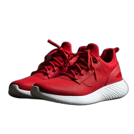 shoes, 3d render, red, photo transparent PNG cut-out