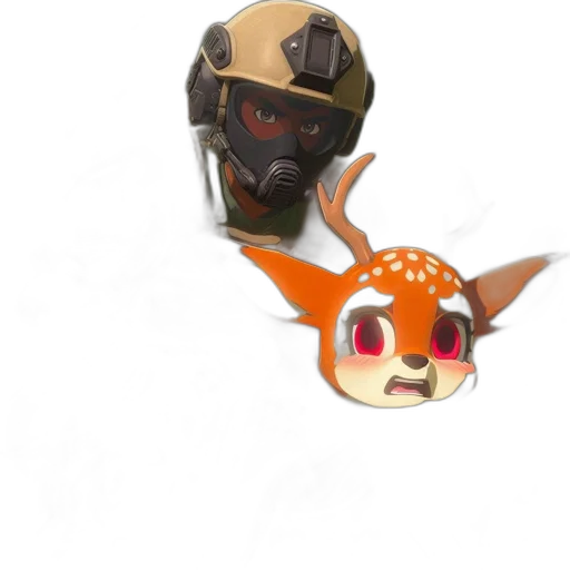 mask, weapon, creature, staff, concept art, 3d render, fantasy art, anime transparent PNG cut-out