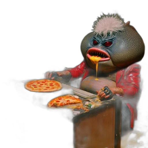 food, animal, creature, concept art, 3d render, photorealistic, fantasy art, cluttered transparent PNG cut-out