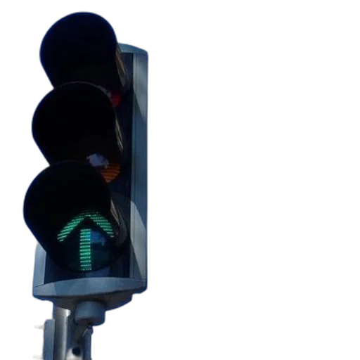 hat, 3d render, neon lights, traffic, light, green, arrow, pointing transparent PNG cut-out