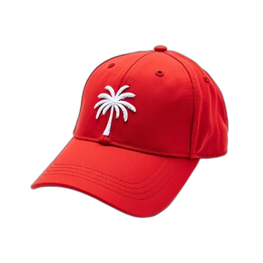hat, crown, 3d render, vaporwave, photorealistic, red, baseball, cap transparent PNG cut-out