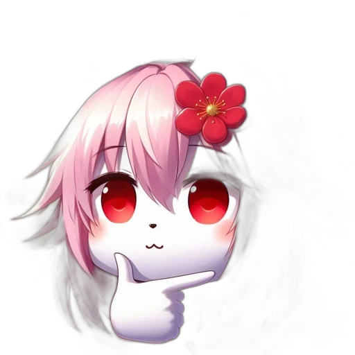 face, mask, creature, flower, anime, pixel art, photorealistic, 3d render transparent PNG cut-out