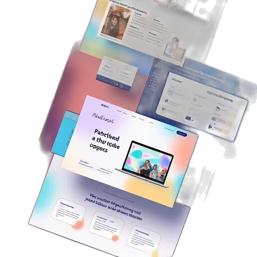 3d render, pastel, colorful, multi, colored, web, layout, various transparent PNG cut-out
