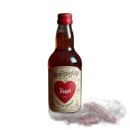 bottle, food, weapon, 3d render transparent PNG cut-out