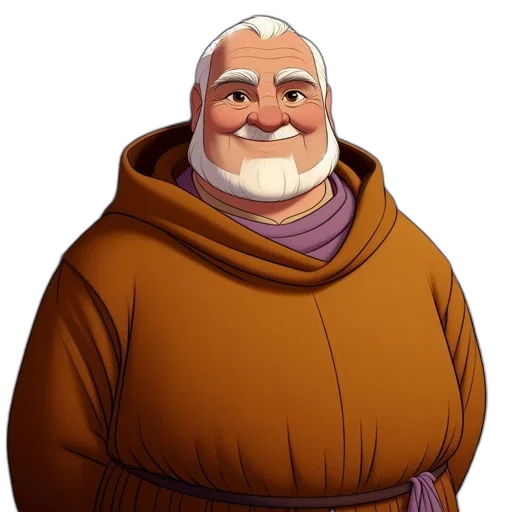 staff, face, jacket, concept art, fantasy art, cartoon, comic book art, elderly transparent PNG cut-out