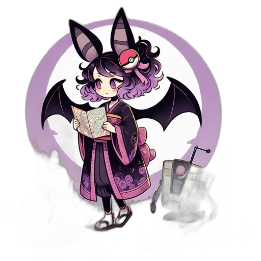 staff, creature, mask, pixel art, fantasy art, concept art, anime, dark transparent PNG cut-out