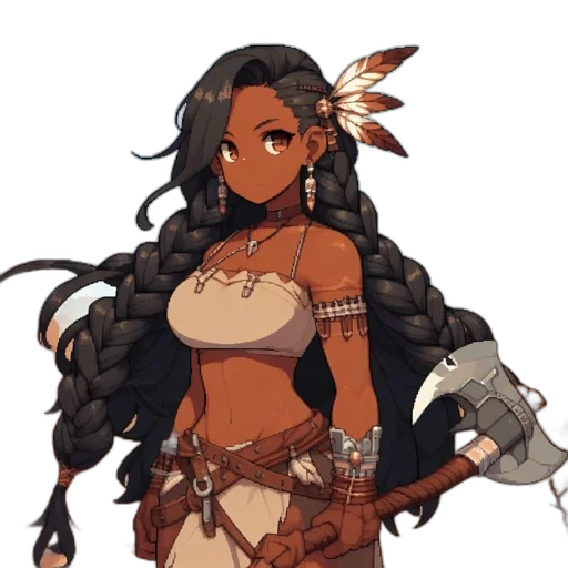 staff, weapon, concept art, fantasy art, pixel art, anime, earth tones, dark transparent PNG cut-out
