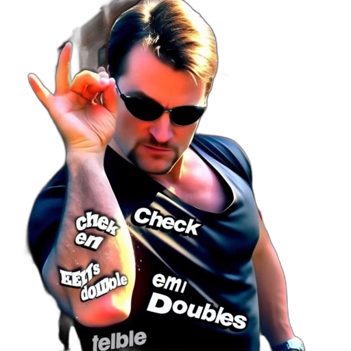 jacket, 3d render, individual, wearing, sunglasses, stands, confidently, against transparent PNG cut-out