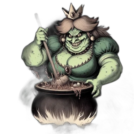 crown, staff, food, concept art, fantasy art, pixel art, comic book art, dimly transparent PNG cut-out