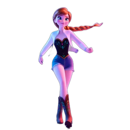 dress, staff, robot, 3d render, concept art, cartoon, fantasy art, neon lights transparent PNG cut-out