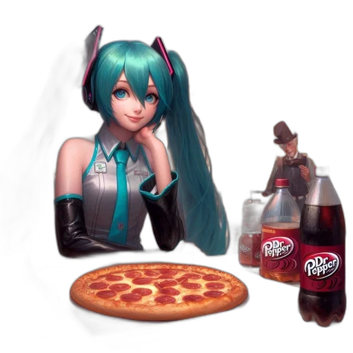 food, weapon, robot, 3d render, concept art, anime, vaporwave, dark transparent PNG cut-out