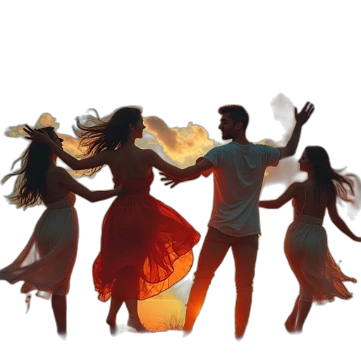 concept art, watercolor, oil painting, fire, various, album, covers, dance transparent PNG cut-out