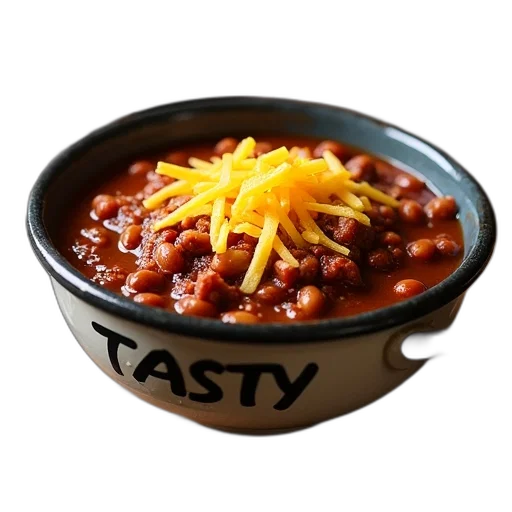food, hat, crown, photorealistic, bowl, chili, cheese, top transparent PNG cut-out
