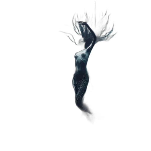 creature, hair, dress, crown, concept art, fantasy art, pixel art, watercolor transparent PNG cut-out