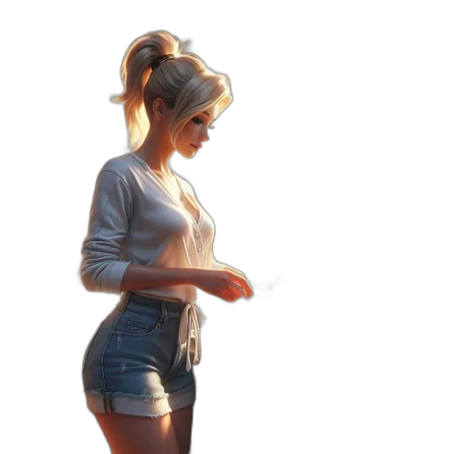 dress, jacket, staff, weapon, concept art, photorealistic, 3d render, fantasy art transparent PNG cut-out