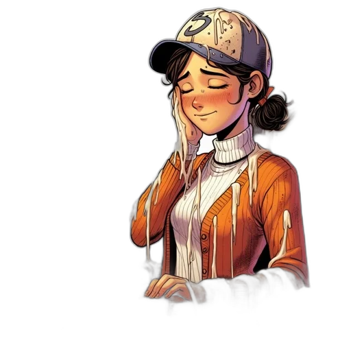 hat, jacket, staff, face, pixel art, concept art, watercolor, cartoon transparent PNG cut-out