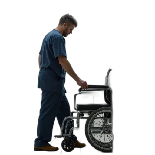 staff, robot, man, assisted, accessibility, technician, back, toilet transparent PNG cut-out