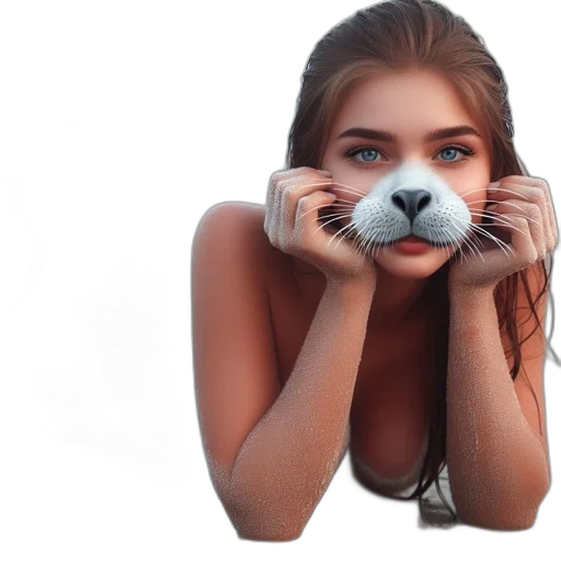 mask, animal, creature, face, photorealistic, 3d render, fantasy art, oil painting transparent PNG cut-out