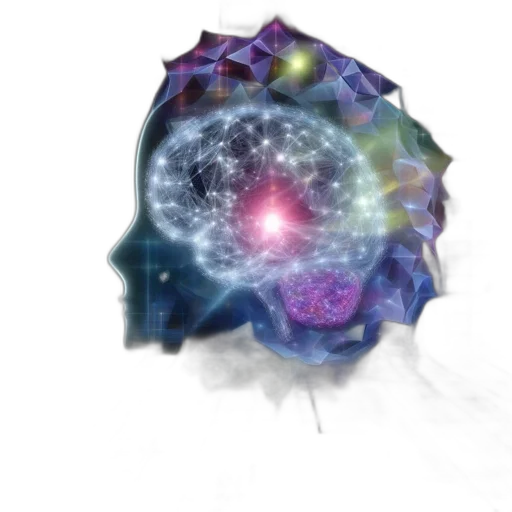 crown, robot, umbrella, flower, concept art, 3d render, vaporwave, photorealistic transparent PNG cut-out