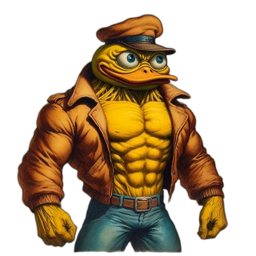 animal, jacket, creature, hat, concept art, 3d render, pixel art, photorealistic transparent PNG cut-out