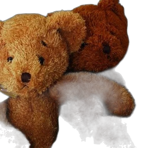 staff, photorealistic, 3d render, two, brown, teddy, bears, hugging transparent PNG cut-out