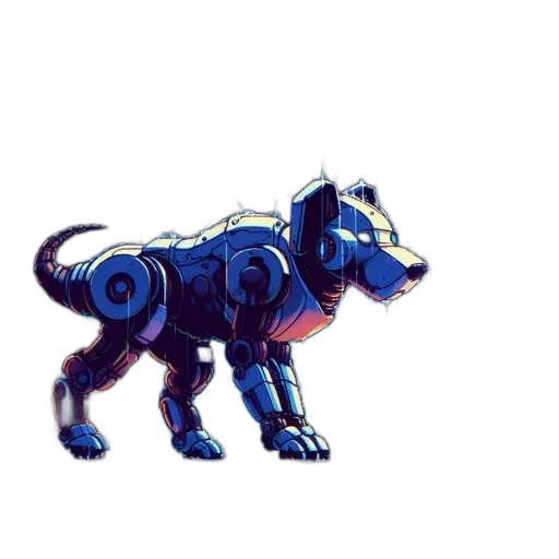 robot, animal, creature, dragon, pixel art, 3d render, concept art, fantasy art transparent PNG cut-out