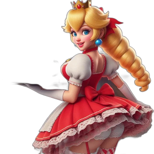 dress, staff, weapon, crown, concept art, fantasy art, 3d render, pixel art transparent PNG cut-out