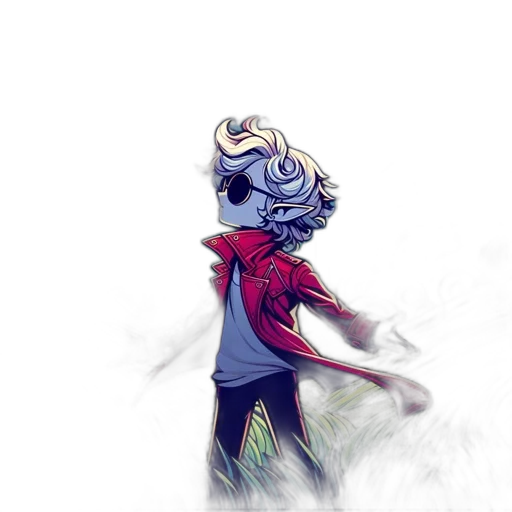 mask, creature, staff, robot, concept art, fantasy art, comic book art, watercolor transparent PNG cut-out