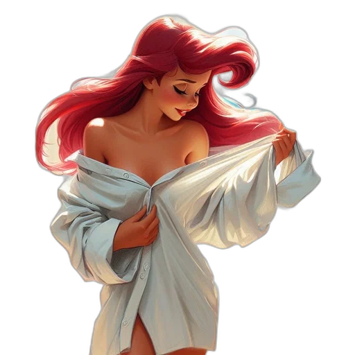 dress, fantasy art, concept art, oil painting, photorealistic, underwater, fire, sunset transparent PNG cut-out