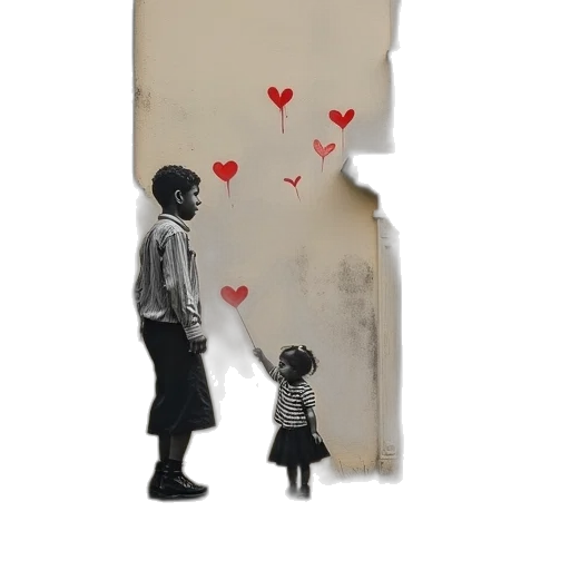 umbrella, concept art, photorealistic, watercolor, 3d render, city street, rain, banksy transparent PNG cut-out
