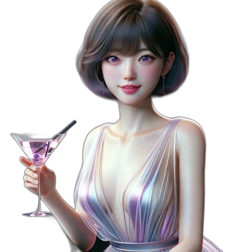 dress, jewelry, face, robot, photorealistic, oil painting, concept art, fantasy art transparent PNG cut-out