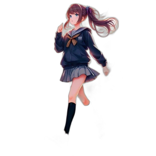 jacket, staff, creature, weapon, pixel art, anime, concept art, watercolor transparent PNG cut-out