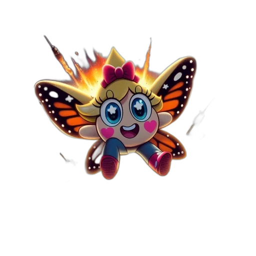creature, staff, flower, jewelry, concept art, 3d render, fantasy art, pixel art transparent PNG cut-out