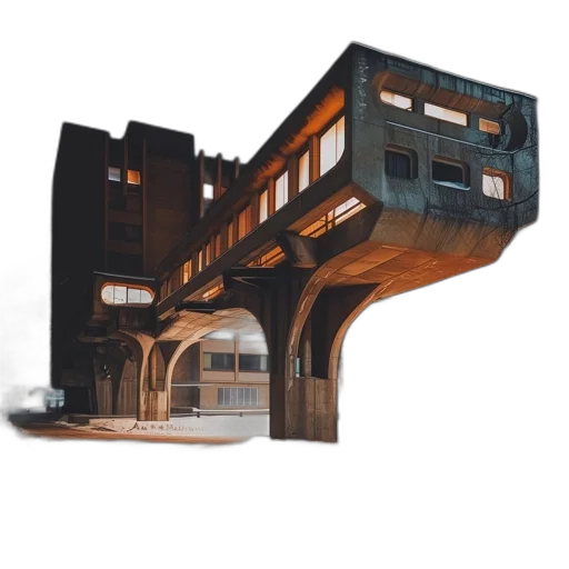 building, furniture, concept art, 3d render, photorealistic, pixel art, city street, earth tones transparent PNG cut-out