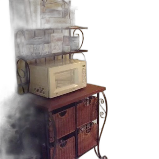 furniture, robot, concept art, photorealistic, 3d render, watercolor, fog, fire transparent PNG cut-out