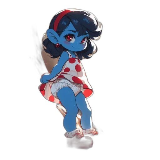 dress, staff, creature, concept art, pixel art, fantasy art, cartoon, blue transparent PNG cut-out