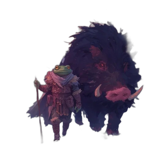 creature, animal, staff, dragon, concept art, fantasy art, pixel art, watercolor transparent PNG cut-out