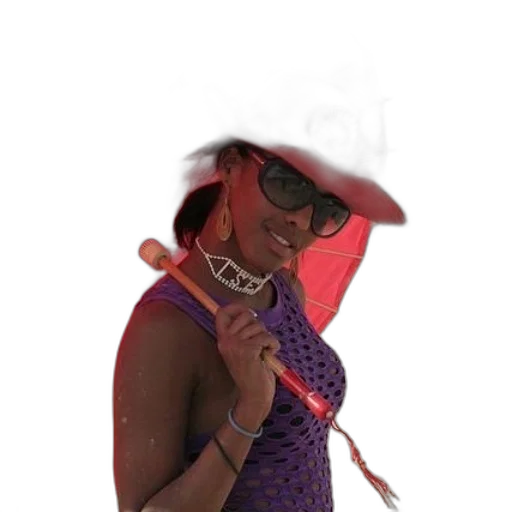 hat, staff, jewelry, face transparent PNG cut-out