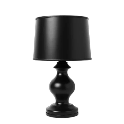 furniture, hat, crown, 3d render, photorealistic, dark, black, lampshade transparent PNG cut-out