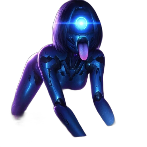 robot, creature, animal, mask, concept art, 3d render, cyberpunk, vaporwave transparent PNG cut-out